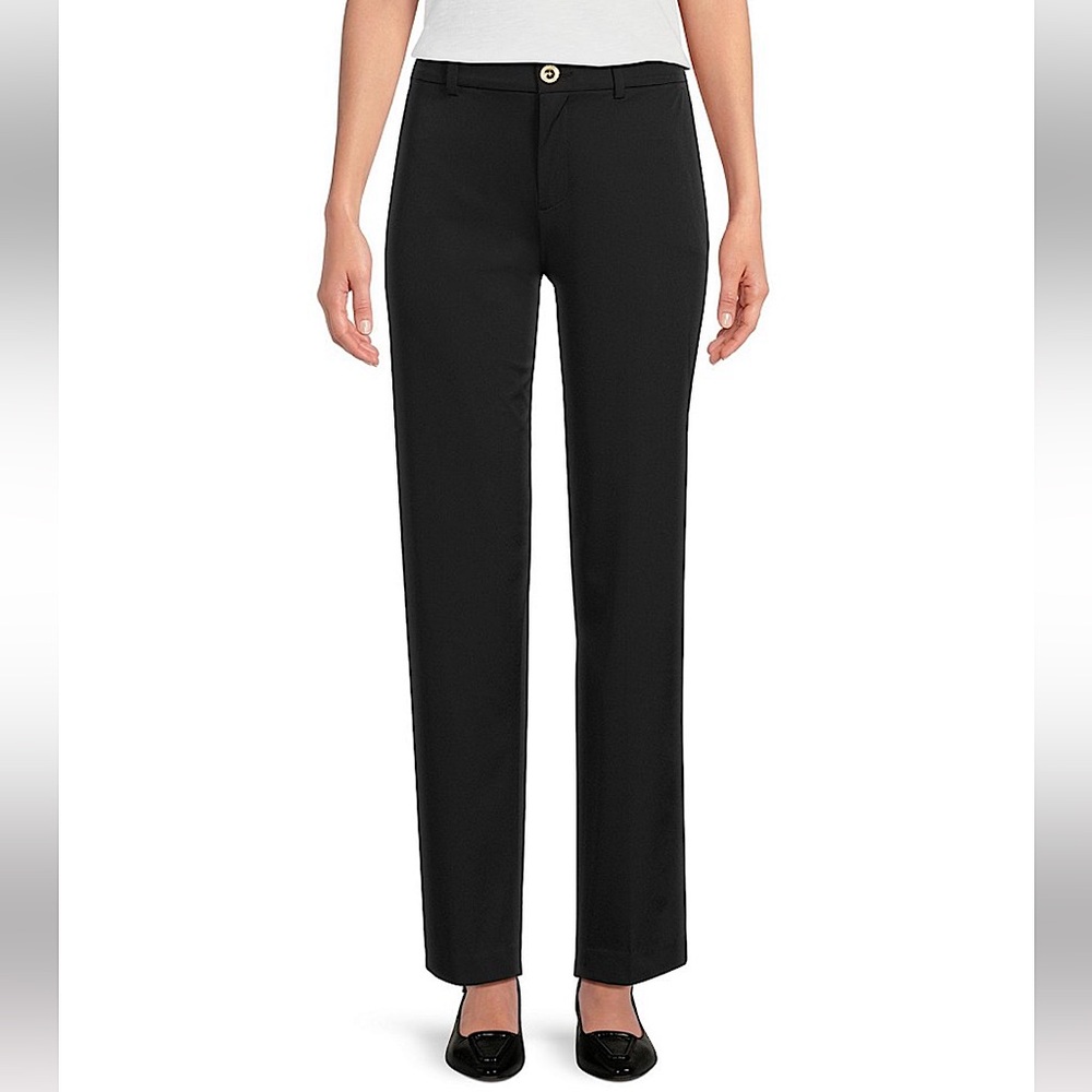 Lilly Pulitzer Black Straight Leg Trouser Stretch Pants